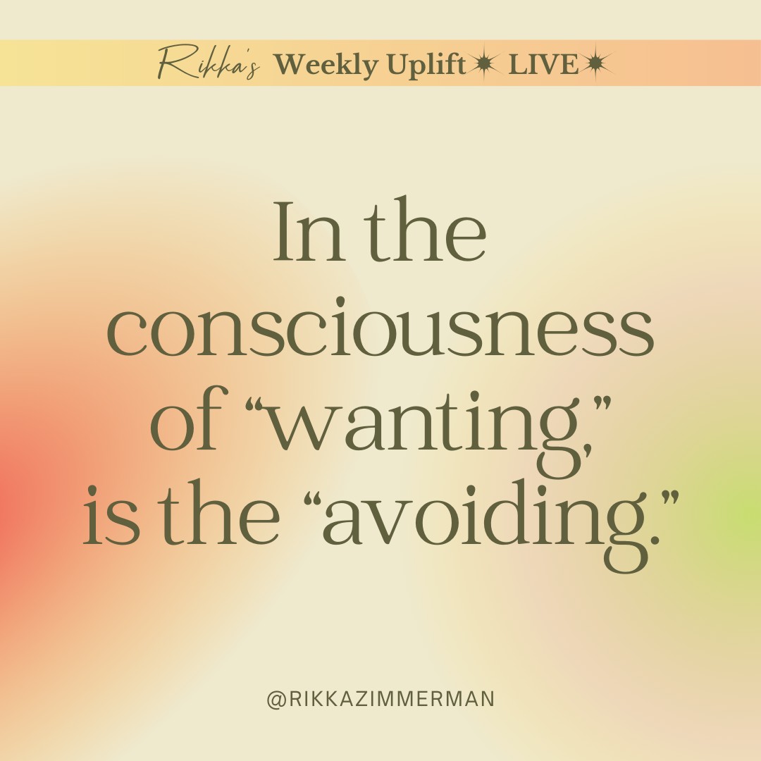 In the consciousness of “wanting,” is the “avoiding”